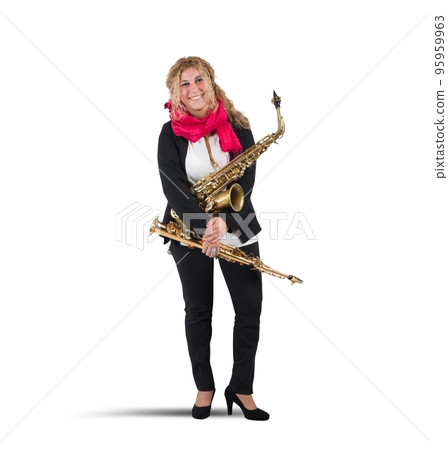 Musician and trumpet Musician and trumpet 95959963