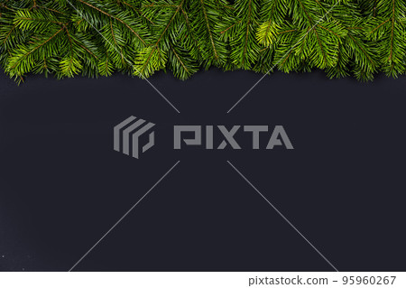 Christmas border of fir branches Christmas border of fir branches 95960267
