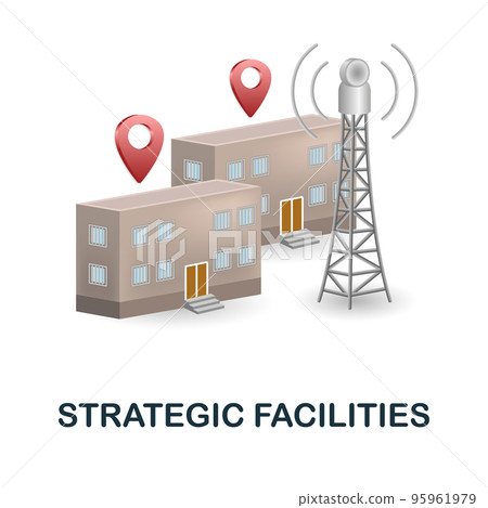 Strategic Facilities icon. 3d illustration from war collection. Creative Strategic Facilities 3d icon for web design, templates, infographics and more Strategic Facilities icon. 3d illustration from war collection. Creative Strategic Facilities 3d icon for web design, templates, infographics and more 95961979