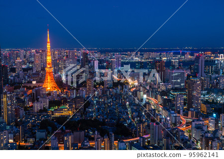 "Tokyo" Tokyo Blue Night Cityscape "Tokyo" Tokyo Blue Night Cityscape 95962141