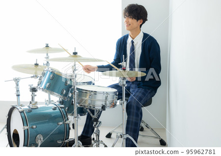 Drummer high school boy drum class 95962781