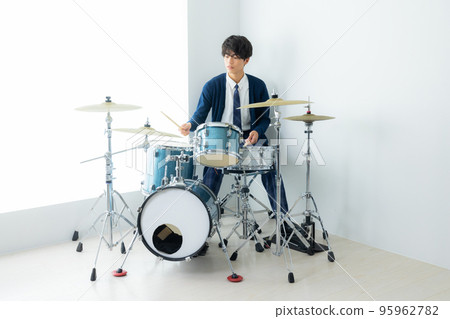Drummer high school boy drum class 95962782