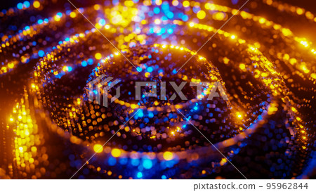 Background of multicolored cubes oscillating from a musical beat. 3D rendering illustration. Background of multicolored cubes oscillating from a musical beat. 3D rendering illustration. 95962844