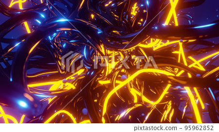 Virus under water. 3D rendering illustration Virus under water. 3D rendering illustration 95962852