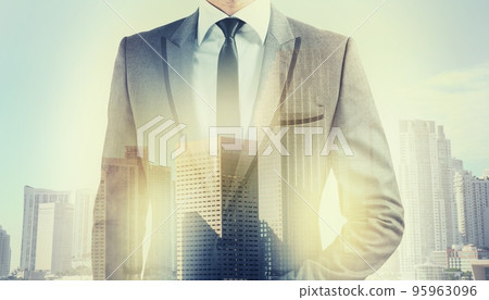 Businessman at the top 95963096