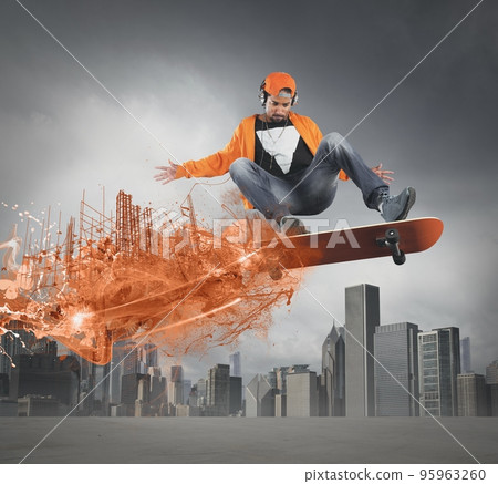 Fire with skate 95963260