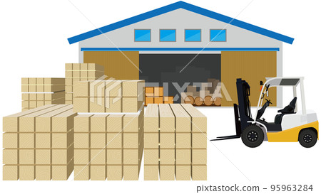 sawmill and forklift 95963284
