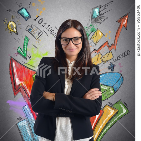 Stats businesswoman 95963406