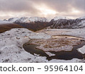 Panoramic aerial view of Caucasian Mountains 95964104