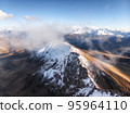 Panoramic aerial view of Caucasian Mountains 95964110