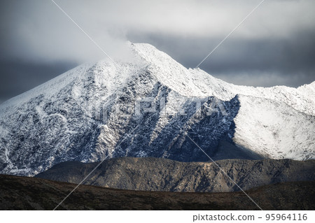 Panoramic aerial view of Caucasian Mountains 95964116
