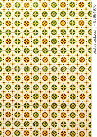 Traditional coloroful portuguese tile Azulejo 95964970