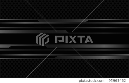 Abstract black cyber thin line geometric on grey circle mesh design modern futuristic background vector Abstract black cyber thin line geometric on grey circle mesh design modern futuristic background vector 95965462