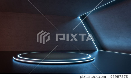 Showroom futuristic style for product show. Showroom futuristic style for product show. 95967278
