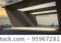 Space for products showcases on the deck with sunset sky. 95967281