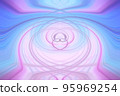 Illustration of light lines in soft colors, Illustrated curves of purple and red fibers, Abstract green background and many bright colors., desktop computer background 95969254