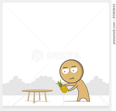 Man with pineapple Man with pineapple 95969642