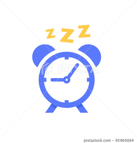 Clock Sleep Icon Logo Design Element 95969884