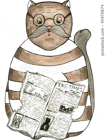 Watercolour hand drawn cat illustration Watercolour hand drawn cat illustration 95970674