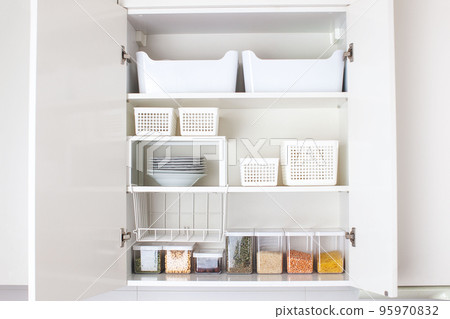 House decor ideas. Storage in the kitchen. Home organization.  95970832