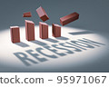 Growing bar chart is cut by the recession 95971067