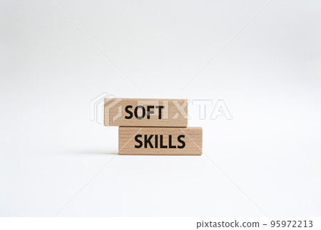 Soft skills symbol. Wooden blocks with words Soft skills. Beautiful white background. Business and Soft skills concept. Copy space. Soft skills symbol. Wooden blocks with words Soft skills. Beautiful white background. Business and Soft skills concept. Copy space. 95972213