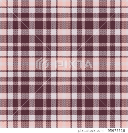 Plaid seamless pattern in pink. Check fabric texture. Vector textile print. 95972316