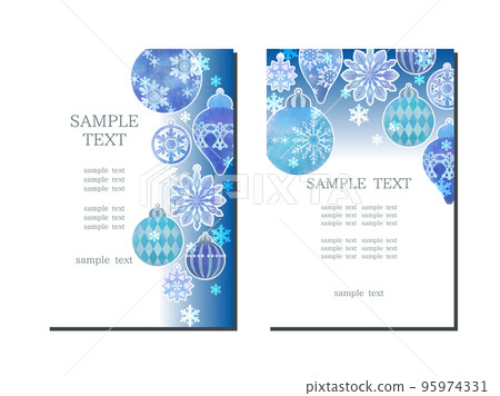 Christmas ornament illustration background, chic blue Christmas ornament illustration background, chic blue 95974331