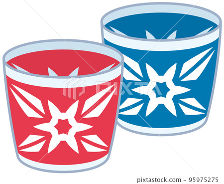 Satsuma Kiriko sake cup glass Kagoshima 95975275