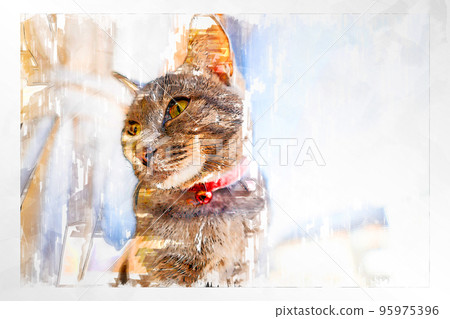 sketch style cat cat cat kijitora gray female female female cat female cat healthy pretty healing 95975396