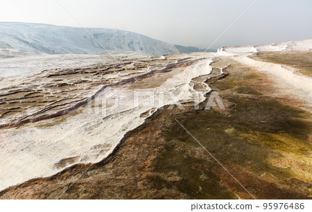 Travertine terraces at Pamukkale 95976486