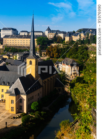External view of St John's Church in Luxembourg City 95976990