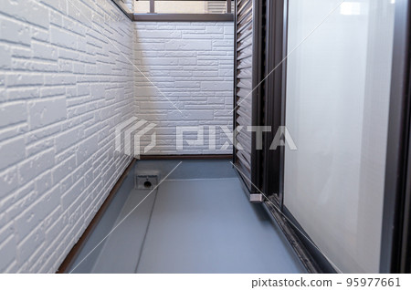 Exterior painted verandah floor and walls Exterior painted verandah floor and walls 95977661