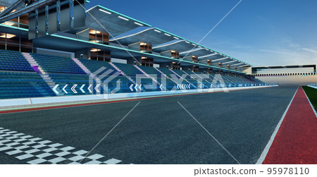 3d rendering does not exist futuristic Racetrack Circuit 3d rendering does not exist futuristic Racetrack Circuit 95978110