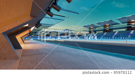 3d rendering does not exist modern racing garage 3d rendering does not exist modern racing garage 95978112