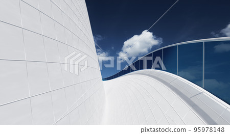 Close up of a geometric structure roof fragments Close up of a geometric structure roof fragments 95978148