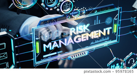 Business investment risk management and evaluation concept 95978165
