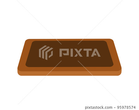 A simple illustration of a wooden rectangular tray A simple illustration of a wooden rectangular tray 95978574