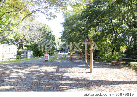 Playground equipment in the Adventure Bastion area of Mikamoyama Park 95979819