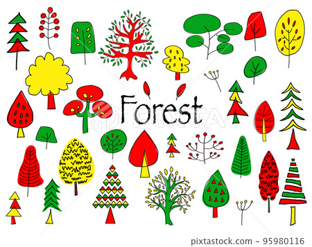 FOREST 森林樹集線描 95980116