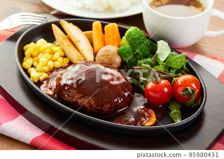Demi-glace hamburger set hamburger Demi-glace hamburger set hamburger 95980431