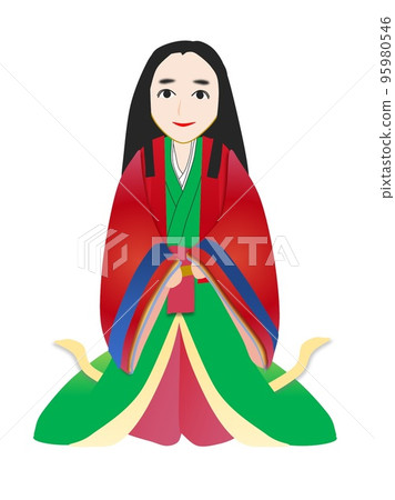 Heian aristocrat wife costume 95980546