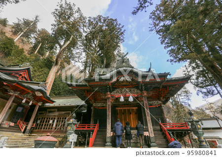Gunma Prefecture Takasaki City Winter Haruna Shrine Main Hall Gunma Prefecture Takasaki City Winter Haruna Shrine Main Hall 95980841