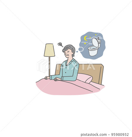 半夜醒來想小便的老年婦女 95980932