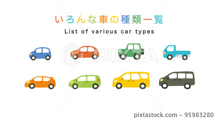 Colorful car list of various classes 95983280