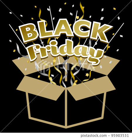 Black Friday online shopping cardboard 95983531