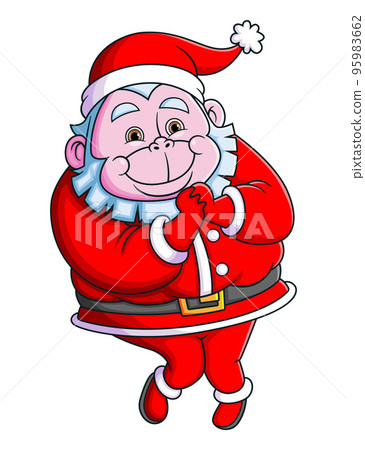 The cute yeti dwarf with the santa costume is giving the silly face The cute yeti dwarf with the santa costume is giving the silly face 95983662