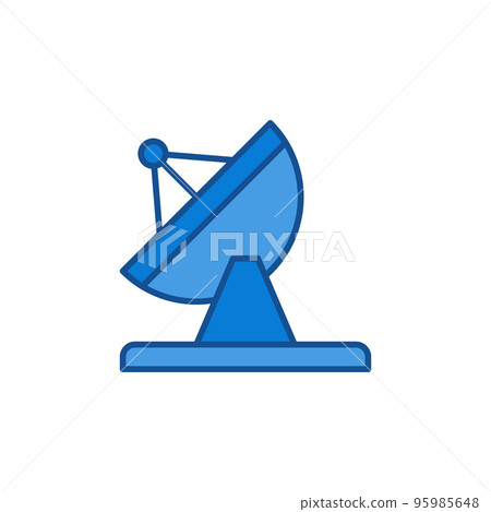 Parabolic Antenna Dish Tower vector concept colored icon Parabolic Antenna Dish Tower vector concept colored icon 95985648