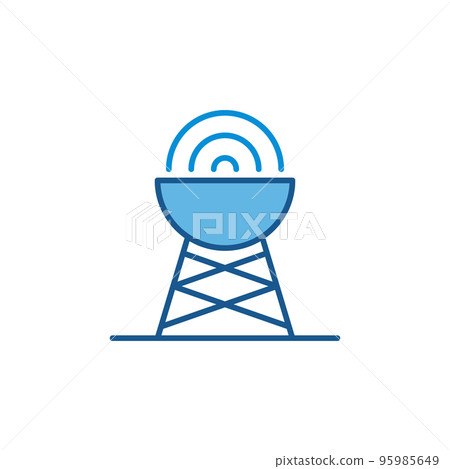 Vector Antenna with Signal concept colored icon Vector Antenna with Signal concept colored icon 95985649