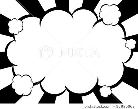 美國漫畫風格的氣球和森伯斯特背景 95986062